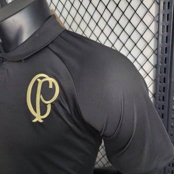 Camisa Gola Polo Corinthians 23/24 - Preta