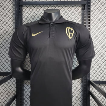 Camisa Gola Polo Corinthians 23/24 - Preta