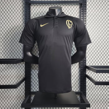 Camisa Gola Polo Corinthians 23/24 - Preta