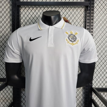 Camisa Gola Polo Corinthians 23/24 - Branca