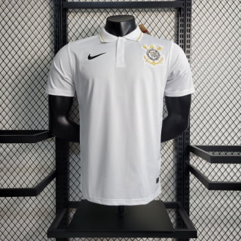 Camisa Gola Polo Corinthians 23/24 - Branca