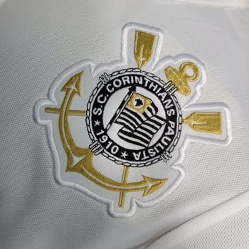 Camisa Gola Polo Corinthians 23/24 - Branca