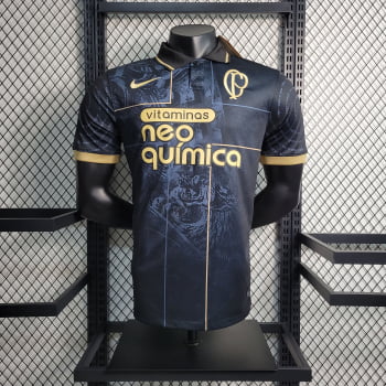 Camisa Gola Polo Corinthians 23/24 - Preto/Dourado