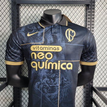 Camisa Gola Polo Corinthians 23/24 - Preto/Dourado