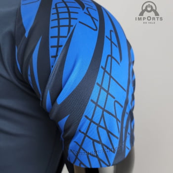 Camisa Gola Polo da Seleção Francesa 22/23 - Azul