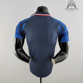 Camisa Gola Polo da Seleção Francesa 22/23 - Azul