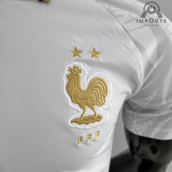 Camisa Gola Polo da Seleção Francesa 22/23 - Branca Camisa Gola Polo da Seleção Francesa 22/23 - Branca