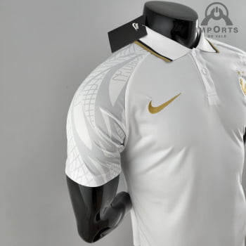 Camisa Gola Polo da Seleção Francesa 22/23 - Branca