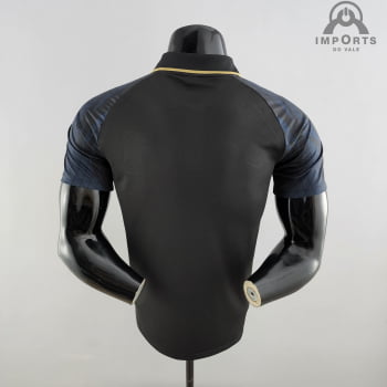 Camisa Gola Polo da Seleção Portuguesa 2022 - Preta