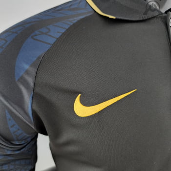 Camisa Gola Polo da Seleção Portuguesa 2022 - Preta