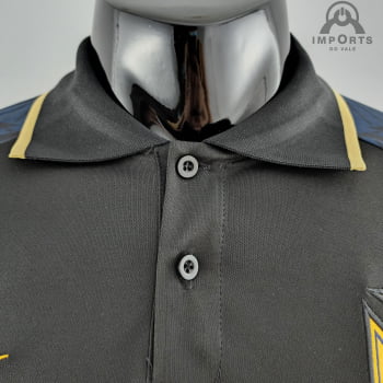 Camisa Gola Polo da Seleção Portuguesa 2022 - Preta