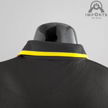 Camisa Gola Polo Borussia Dortmund 22/23 - Preta