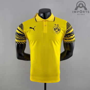 Camisa Gola Polo Borussia Dortmund 22/23 - Amarela Camisa Gola Polo Borussia Dortmund 22/23 - Amarela