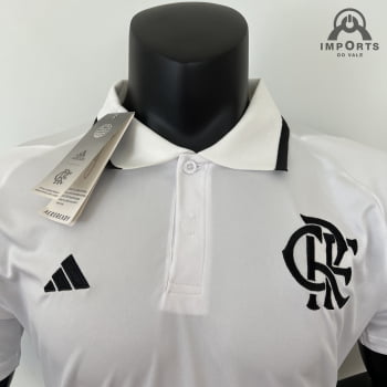 Camisa Gola Polo Flamengo 23/24 - Branca