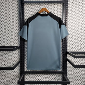 Camisa Gola Polo Grêmio 23/24 Treino - Cinza/preta
