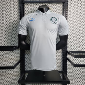 Camisa Gola Polo Palmeiras 23/24 - Cinza Camisa Gola Polo Palmeiras 23/24 - Cinza
