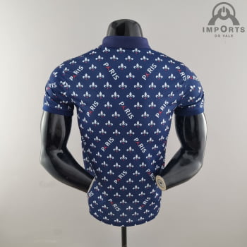 Camisa Gola Polo Paris Saint-Germain 22/23 Jordan Azul