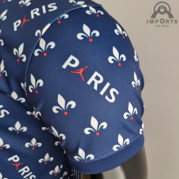 Camisa Gola Polo Paris Saint-Germain 22/23 Jordan Azul