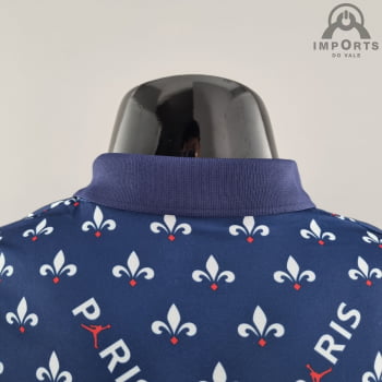 Camisa Gola Polo Paris Saint-Germain 22/23 Jordan Azul