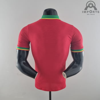 Camisa Gola Polo da Seleção Portuguesa 2022 Ed. Especial Versão Jogador - Vermelha
