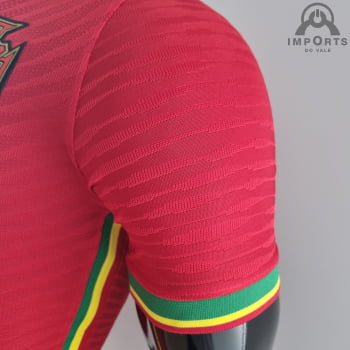 Camisa Gola Polo da Seleção Portuguesa 2022 Ed. Especial Versão Jogador - Vermelha