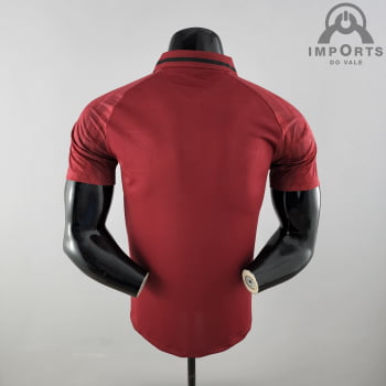 Camisa Gola Polo da Seleção Portuguesa 2022 - Vermelha