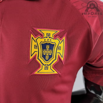 Camisa Gola Polo da Seleção Portuguesa 2022 - Vermelha Camisa Gola Polo da Seleção Portuguesa 2022 - Vermelha