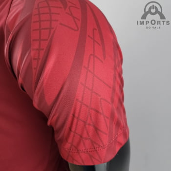 Camisa Gola Polo da Seleção Portuguesa 2022 - Vermelha
