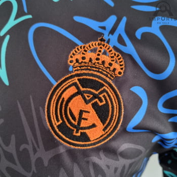 Camisa Real Madrid 22/23 Gola Polo Preta Camisa Real Madrid 22/23 Gola Polo Preta
