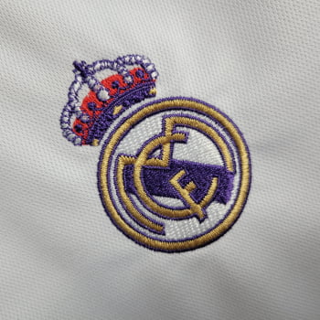 Camisa Gola Polo Real Madrid 23/24 - Branca Camisa Gola Polo Real Madrid 23/24 - Branca