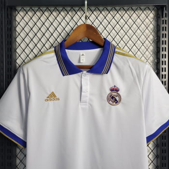 Camisa Gola Polo Real Madrid 23/24 - Branca
