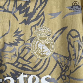 Camisa Gola Polo Real Madrid 23/24 - Dragão Dourado Camisa Gola Polo Real Madrid 23/24 - Dragão Dourado