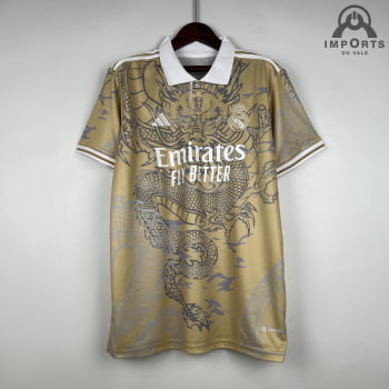 Camisa Gola Polo Real Madrid 23/24 - Dragão Dourado Camisa Gola Polo Real Madrid 23/24 - Dragão Dourado