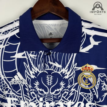 Camisa Gola Polo Real Madrid 23/24 - Dragão Azul