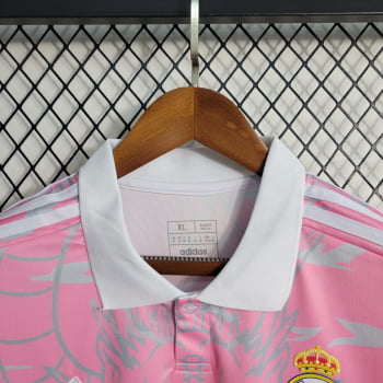Camisa Gola Polo Real Madrid 23/24 - Dragão Rosa