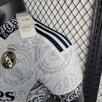 Camisa Gola Polo Real Madrid 23/24 Versão Jogador Ed. Especial Clásica Branca