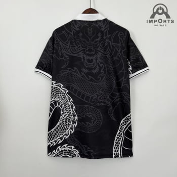 Camisa Gola Polo Real Madrid 23/24 - Preta/branca