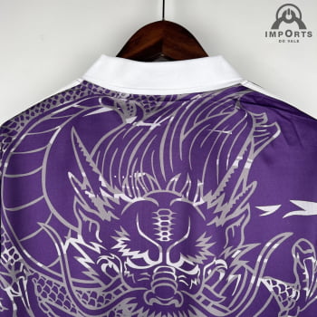 Camisa Gola Polo Real Madrid 23/24 - Roxa