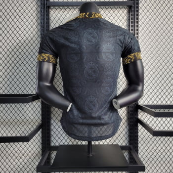Camisa Gola Polo Real Madrid 23/24 Versão Jogador Ed. Especial Clásica Preta