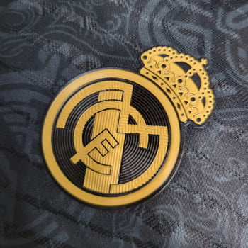 Camisa Gola Polo Real Madrid 23/24 Versão Jogador Ed. Especial Clásica Preta Camisa Gola Polo Real Madrid 23/24 Versão Jogador Ed. Especial Clásica Preta