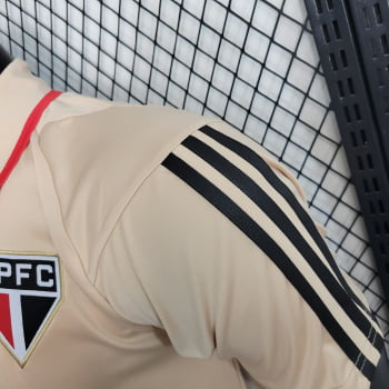 Camisa Gola Polo São Paulo 23/24 - Bege