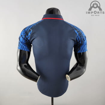 Camisa Gola Polo Seleção Holandesa 2022 - Azul Royal