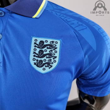 Camisa Gola Polo Seleção Inglesa 2022 - Azul