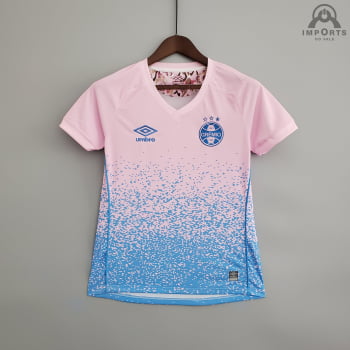 Camisa Grêmio 21/22 Ed. Especial Outubro Rosa Versão Feminina + Personalização Grátis Camisa Grêmio 21/22 Ed. Especial Outubro Rosa Versão Feminina + Personalização Grátis