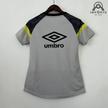 Camisa Grêmio 23/24 Versão Feminina Treino - Cinza 
