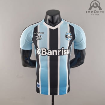 Camisa Grêmio I 22/23 Versão Jogador + Patrocínios + Personalização Grátis