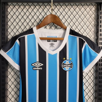 Camisa Grêmio I 23/24 Versão Feminina + Personalização Grátis