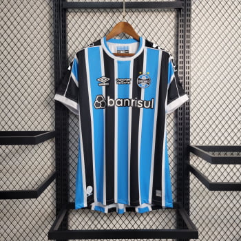 Camisa Grêmio I 23/24 Versão Torcedor + Patrocínios + Personalização Grátis
