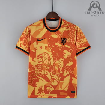 Camisa da Seleção Holandesa 2022 Versão Torcedor Treino - Laranja Camisa da Seleção Holandesa 2022 Versão Torcedor Treino - Laranja