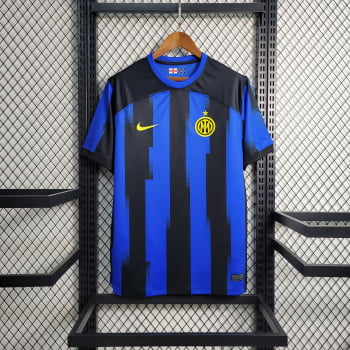 Camisa Inter de Milão I 23/24 Versão Torcedor + Personalização Grátis Camisa Inter de Milão I 23/24 Versão Torcedor + Personalização Grátis